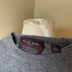 Black Brown 1825 100% 2-ply Cashmere Mens Sweater